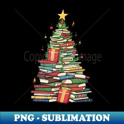 merry bookmas - Modern Sublimation PNG File - Defying the Norms