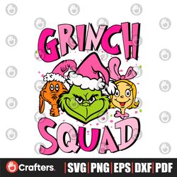 Retro Pink Christmas Grinch Squad SVG Digital Cricut File