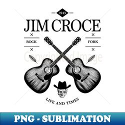 Jim Croce Acoustic Guitar Vintage Logo - Instant PNG Sublimation Download - Enhance Your Apparel with Stunning Detail