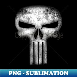 Marvel Comics Retro Classic The Punisher White Skull Logo - Stylish Sublimation Digital Download - Capture Imagination with Every Detail