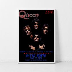 Queen Music Gig Concert Poster Classic Retro Rock Vintage Wall Art Print Decor Canvas Poster-1