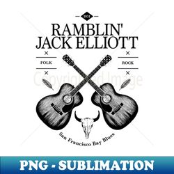Ramblin Jack Elliott Acoustic Guitar Vintage Logo - Artistic Sublimation Digital File - Spice Up Your Sublimation Projects