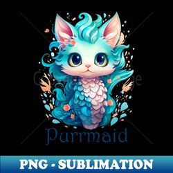 Purrmaid - PNG Transparent Sublimation Design - Boost Your Success with this Inspirational PNG Download