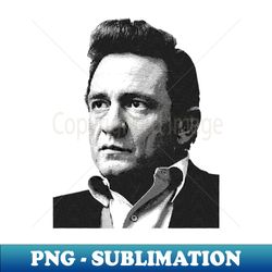 Johnny Cash Vintage Etching - Unique Sublimation PNG Download - Fashionable and Fearless