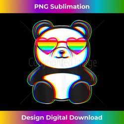 funny lgbtqia+ proud panda bear rainbow gay pride men women tank to - bespoke sublimation digital file - reimagine your sublimation pieces