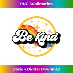 Be Kind Retro LGBT Flag LGBT Pride Month Vintage Long Sleeve - Classic Sublimation PNG File - Craft with Boldness and Assurance
