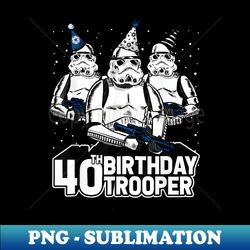 Star Wars Stormtrooper Party Hats Trio 40th Birthday Trooper - Stylish Sublimation Digital Download - Vibrant and Eye-Catching Typography