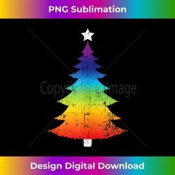 LGBT Pride Rainbow Gay Flag Christmas Xmas Tree Tank Top - Bespoke Sublimation Digital File - Access the Spectrum of Sublimation Artistry