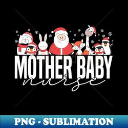 mother baby nurse christmas postpartum mom baby nursing xmas - signature sublimation png file - perfect for sublimation mastery