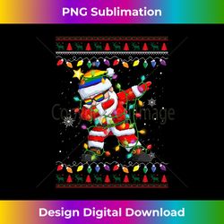 LGBTQ Christmas Gay Santa Claus Dabbing Rainbow Sunglasses Long Sleeve - Deluxe PNG Sublimation Download - Pioneer New Aesthetic Frontiers