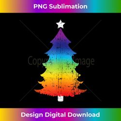 LGBT Pride Rainbow Gay Flag Christmas Xmas Tree Tank Top - Chic Sublimation Digital Download - Customize with Flair