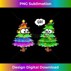 Christmas Tree Gay Rainbow Flag LGBTQ Pride Christmas PJS Tank Top - Sublimation-Optimized PNG File - Enhance Your Art with a Dash of Spice