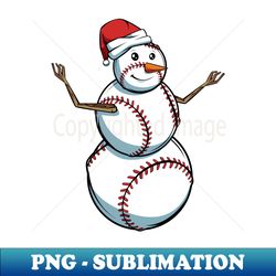 baseball snowman funny christmas sport training player coach - high-quality png sublimation download - unlock vibrant sublimation designs