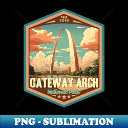 Gateway Arch National Park Vintage WPA Style National Parks Art - Trendy Sublimation Digital Download - Defying the Norms