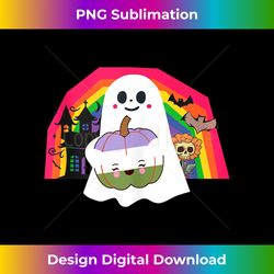 Genderqueer LGBT Halloween Costumes Ghost Gay Nonbinary Flag Tank Top - Crafted Sublimation Digital Download - Channel Your Creative Rebel
