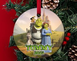 Personalized Shrek Ornament, Shrek Ornament, Christmas Ornaments