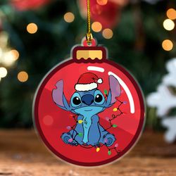Personalized Stitch Ornament, Disney Stitch Ornament, Stitch Christmas Ornament
