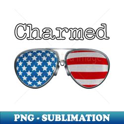 USA PILOT GLASSES CHARMED - PNG Transparent Digital Download File for Sublimation - Perfect for Personalization