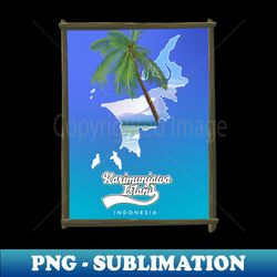 Karimunjawa Island Indonesia map - PNG Transparent Digital Download File for Sublimation - Fashionable and Fearless