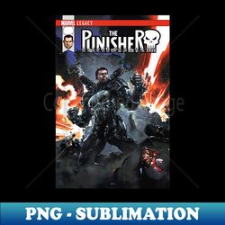 Marvel The Punisher Armor Tech Comic Cover Graphic - PNG Transparent Sublimation Design - Defying the Norms