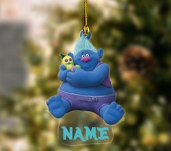Trolls Movie Christmas Ornament, Personalized Trolls Ornament, Poppy Christmas Ornament