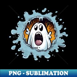 Funny ghost looking through a hole - PNG Transparent Sublimation Design - Vibrant and Eye-Catching Typography
