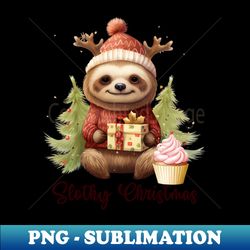 Slothy Christmas - Aesthetic Sublimation Digital File - Perfect for Creative Projects