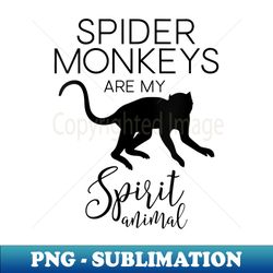 Womens Spider Monkeys are my Spirit Animal J000484 - Vintage Sublimation PNG Download - Unlock Vibrant Sublimation Designs
