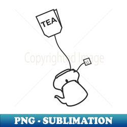 Tea bag and kettle - Vintage Sublimation PNG Download - Transform Your Sublimation Creations