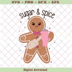 Retro Sugar And Spice Boujee Gingerbread PNG Download