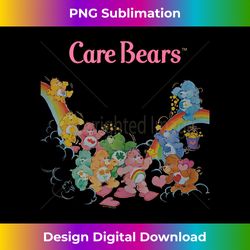 care bears vintage classic rainbow group heart poster tank to - timeless png sublimation download - ideal for imaginative endeavors