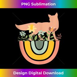 Fox Animal Mammal Zoo Cute Fennec Artic Rainbow Flower Tank Top - Chic Sublimation Digital Download - Reimagine Your Sublimation Pieces