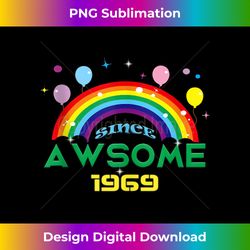 Awesome Since 1969 Rainbow and Star Tank Top - Crafted Sublimation Digital Download - Infuse Everyday with a Celebratory Spirit