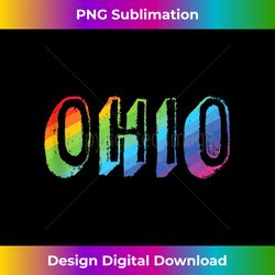 Ohio LGBTQ+ Pride Rainbow Pride Flag Tank Top - Deluxe PNG Sublimation Download - Craft with Boldness and Assurance