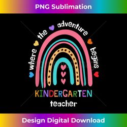 Kindergarten Rainbow Teacher First Day Of School Teaching - Classic Sublimation PNG File - Challenge Creative Boundaries