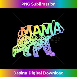 mama bear tie dye rainbow purple blue pink yellow gift - chic sublimation digital download - pioneer new aesthetic frontiers