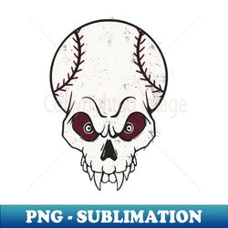 Baseball Skull Logo Vintage Grunge Men - Special Edition Sublimation PNG File - Create with Confidence