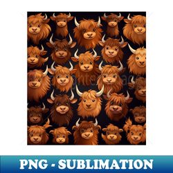 Scottish Highland Cows - Special Edition Sublimation PNG File - Perfect for Creative Projects
