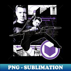 Marvel Hawkeye Clint Barton Target Practice - Retro PNG Sublimation Digital Download - Enhance Your Apparel with Stunning Detail