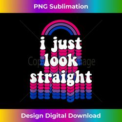 I Just Look Straight Bisexual Rainbow Bi Pride Aesthet - Bohemian Sublimation Digital Download - Customize with Flair