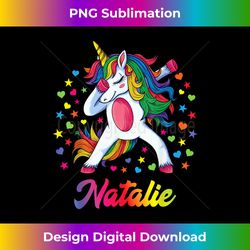 Natalie Dabbing Unicorn Rainbow Personalized Name Cu - Edgy Sublimation Digital File - Rapidly Innovate Your Artistic Vision