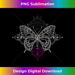 Asexual Pride Flag Colors, Occult Butterfly - Crafted Sublimation Digital Download - Animate Your Creative Concepts