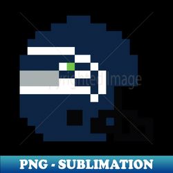 8 Bit Seattle Seahawks Helmet - PNG Transparent Sublimation File - Perfect for Sublimation Mastery