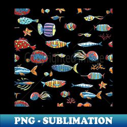 fish pattern - modern sublimation png file - defying the norms