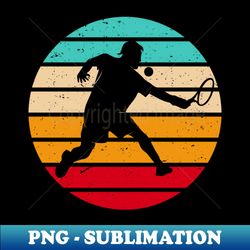 Tennis Vintage Retro Tennis Player Athlete - Artistic Sublimation Digital File - Unlock Vibrant Sublimation Designs