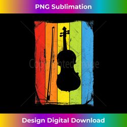 Rainbow Violin Player Image Graphic Musician Violinist Gi - Classic Sublimation PNG File - Channel Your Creative Rebel