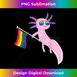 Gay Pride Axolotl Rainbow Mexican Salamander LGBT Support - Deluxe PNG Sublimation Download - Challenge Creative Boundaries