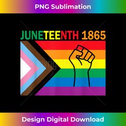 Juneteenth 1865 Fist Rainbow Flag Gay Pride Month LGBTQ Al - Urban Sublimation PNG Design - Spark Your Artistic Genius