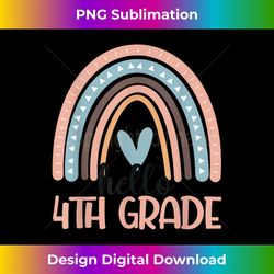 Hello 4th Grade Boho Rainbow Fourth Grade Teacher Stude - Futuristic PNG Sublimation File - Tailor-Made for Sublimation Craftsmanship