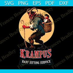 Krampus Baby Sitting Service Horror Christmas SVG File